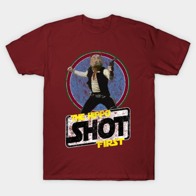 The Hippo Shot First (Hippo Solo) T-Shirt by The Skipper Store